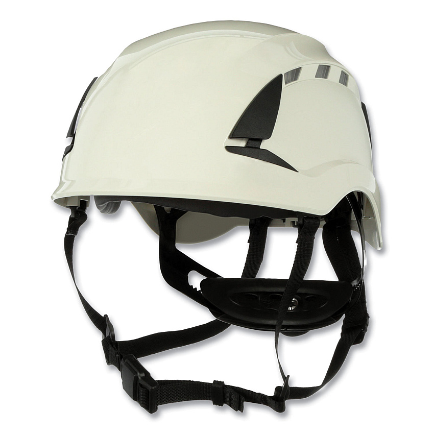 3M SecureFit X5000 Series Safety Helmet, Vented, 6-Point Pressure Diffusion Ratchet Suspension, White (MMMX5001VANSI)