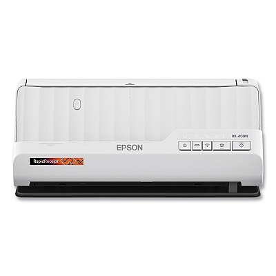 Epson RapidReceipt RR-400W Wireless Compact Desktop Scanner, 600 dpi Optical Resolution, 20-Sheet Duplex Auto Document Feeder (B11B270202)