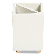 U Brands Juliet Pencil Cup, 3"w x 3"d x 4"h, White (UBR3466U0312)