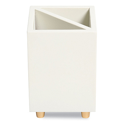U Brands Juliet Pencil Cup, 3"w x 3"d x 4"h, White (UBR3466U0312)
