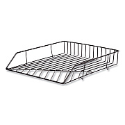 U Brands Vena Paper Tray, 1 Section, Holds 11" x 8.5" Sheets, 10.04 x 12.44 x 2.01, Black (UBR3840U0312)
