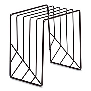 U Brands Vena Wire Letter Sorter, 5 Sections, Assorted Sizes, 3.94 x 5.24 x 6.1, Black (UBR3841U0312)