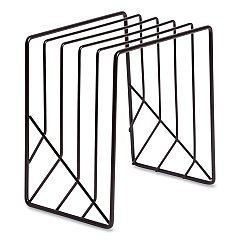 U Brands Vena Wire Letter Sorter, 5 Sections, Assorted Sizes, 3.94 x 5.24 x 6.1, Black (UBR3841U0312)