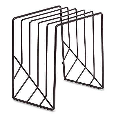 U Brands Vena Wire Letter Sorter, 5 Sections, Assorted Sizes, 3.94 x 5.24 x 6.1, Black (UBR3841U0312)
