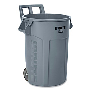 Rubbermaid Commercial Vented Wheeled BRUTE Container, 32 gal, Plastic, Gray (RCP2179403)