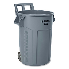 Rubbermaid Commercial Vented Wheeled BRUTE Container, 32 gal, Plastic, Gray (RCP2179403)
