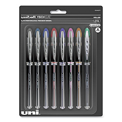 uniball VISION ELITE Hybrid Gel Pen, Stick, Fine 0.5 mm, Assorted Ink and Barrel Colors (UBC58092PP)