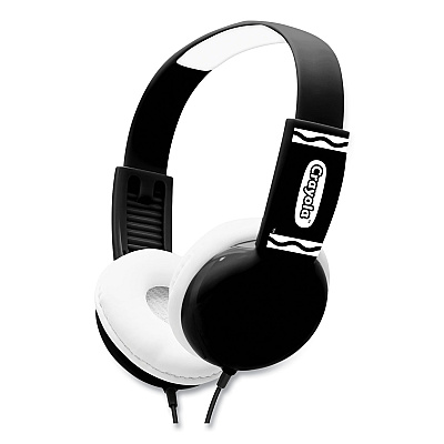 Crayola Cheer Wired Headphones, Black/White (MIGCHPM510K)