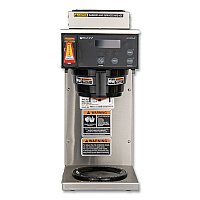 BUNN AXIOM DV-3 12-Cup Dual-Voltage Coffee Brewer with 3 Warmers, Silver/Black (BUN387000008)