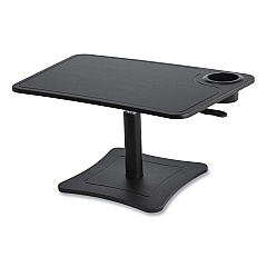 Victor High Rise Height Adjustable Laptop Stand with Storage Cup, 23.75 x 15.25 x 12 to 15.75, Black, 20 lb Weight Capacity (VCTDC240B)