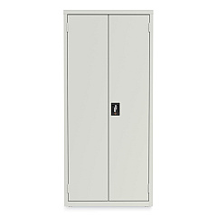 Alera Economy Assembled Storage Cabinets, 3 Shelves, 30" x 15" x 66", Light Gray (ALEHCM6615LG)