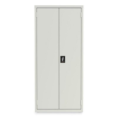 Alera Economy Assembled Storage Cabinets, 3 Shelves, 30" x 15" x 66", Light Gray (ALEHCM6615LG)