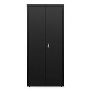 Alera Economy Assembled Storage Cabinets, 3 Shelves, 30" x 15" x 66", Black (ALEHCM6615BK)