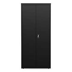 Alera Economy Assembled Storage Cabinets, 3 Shelves, 30" x 15" x 66", Black (ALEHCM6615BK)