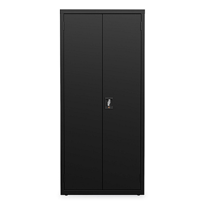 Alera Economy Assembled Storage Cabinets, 3 Shelves, 30" x 15" x 66", Black (ALEHCM6615BK)