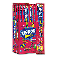 Nestl Nerds Rope Candy, Fruity, 0.92 oz Individually Wrapped, 24/Carton (GRR22002136)