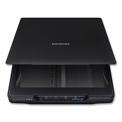 Epson Perfection V39II Color Photo and Document Flatbed Scanner, Scans Up to 8.5 x 11.7, 4800 dpi Optical Resolution (B11B268201)
