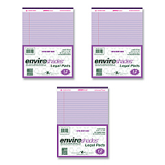 Roaring Spring Enviroshades Legal Notepads, 50 Orchid 8.5 x 11.75 Sheets, 72 Notepads/Carton (ROA74140CS)