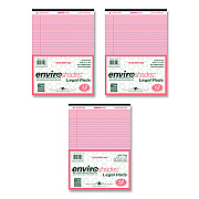Roaring Spring Enviroshades Legal Notepads, 50 Pink 8.5 x 11.75 Sheets, 72 Notepads/Carton (ROA74150CS)