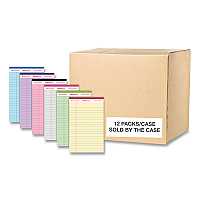 Roaring Spring Enviroshades Legal Notepads, 50 Assorted 5 x 8 Sheets, 72 Notepads/Carton (ROA74220CS)