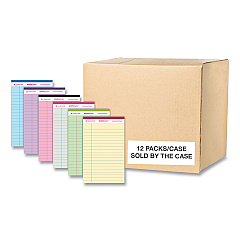 Roaring Spring Enviroshades Legal Notepads, 50 Assorted 5 x 8 Sheets, 72 Notepads/Carton (ROA74220CS)