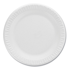Dart Concorde Non-Laminated Foam Plates, 9" dia, White, 125/Pack (DCC9PWCRPK)