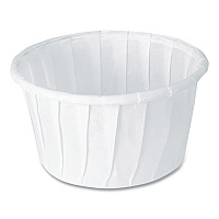 Solo Paper Portion Cups, ProPlanet Seal, 1.25 oz, White, 250/Bag, 20 Bags/Carton (SCC125U)