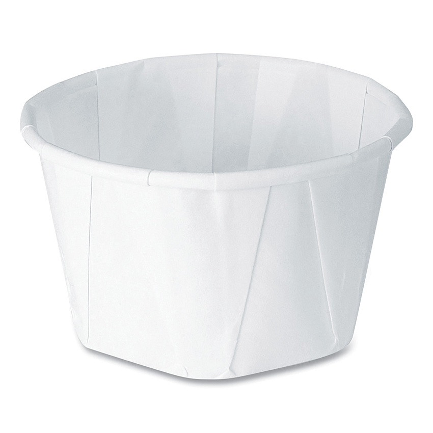 Solo Paper Portion Cups, ProPlanet Seal, 3.25 oz, White, 250/Bag, 20 Bags/Carton (SCC325)