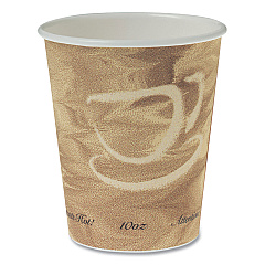 Solo Single Sided Poly Paper Hot Cups, 10 oz, Mistique Design, 50/Bag, 20 Bags/Carton (SCC370MS)