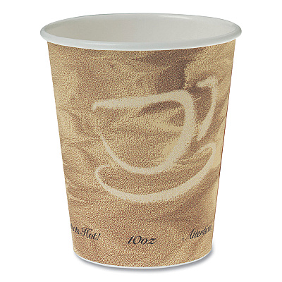 Solo Single Sided Poly Paper Hot Cups, 10 oz, Mistique Design, 50/Bag, 20 Bags/Carton (SCC370MS)