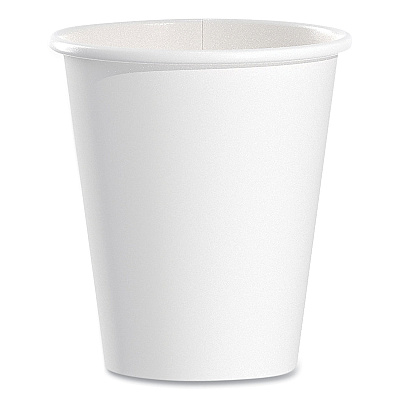 Solo Single-Sided Poly Paper Hot Cups, 6 oz, White, 50/Pack, 20 Packs/Carton (SCC376W)