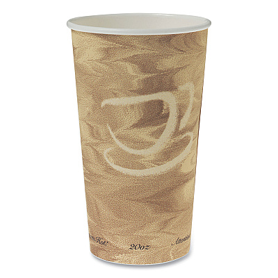 Solo Single Sided Poly Paper Hot Cups, 20 oz, Mistique Design, 40/Bag, 15 Bags/Carton (SCC420MS)
