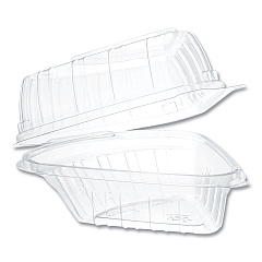 Dart Showtime Clear Hinged Containers, Pie Wedge, 6.67 oz, 6.1 x 5.6 x 3, Clear, Plastic, 125/Pack, 2 Packs/Carton (DCCC54HT1)