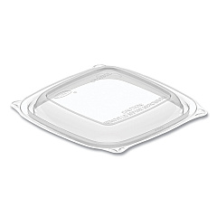 Dart PresentaBowls Pro Clear Square Lids for 8-16 oz Bowls, 5 x 5 x 1, Clear, Plastic, 63/Bag, 8 Bags/Carton (DCCC816BDL)