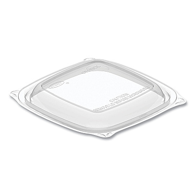 Dart PresentaBowls Pro Clear Square Lids for 8-16 oz Bowls, 5 x 5 x 1, Clear, Plastic, 63/Bag, 8 Bags/Carton (DCCC816BDL)