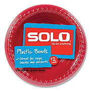 Solo Party Plastic Premium Dinnerware, Bowl, 12 oz, White, 25/Pack (SCCCB1220202)