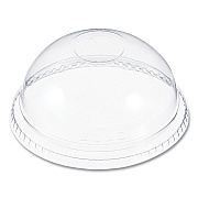 Dart Plastic Dome Lid, No-Hole, Fits 9 oz to 22 oz Cups, Clear, 100/Sleeve, 10 Sleeves/Carton (DCCDNR662)