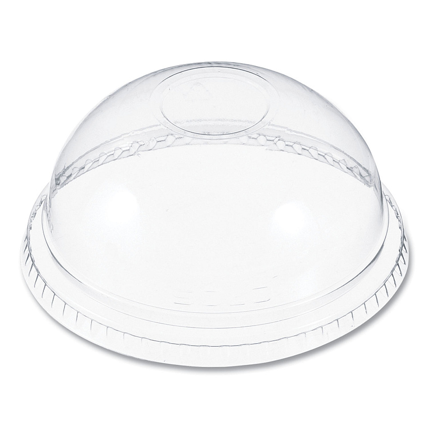 Dart Plastic Dome Lid, No-Hole, Fits 9 oz to 22 oz Cups, Clear, 100/Sleeve, 10 Sleeves/Carton (DCCDNR662)