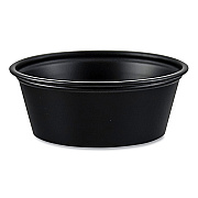 Solo Portion Containers, 1.5 oz, Black, 250/Bag, 10 Bags/Carton (SCCP150BLK)