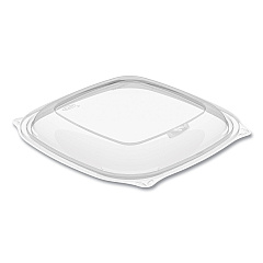 Dart PresentaBowls Pro Clear Square Bowl Lids, Large Vented Square, 8.5 x 8.5 x 1, Clear, Plastic, 63/Bag, 4 Bags/Carton (DCCPP2464BDL)