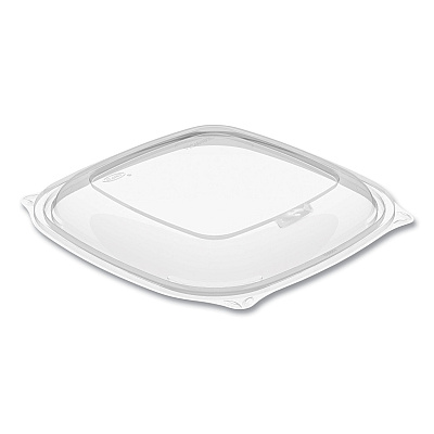 Dart PresentaBowls Pro Clear Square Bowl Lids, Large Vented Square, 8.5 x 8.5 x 1, Clear, Plastic, 63/Bag, 4 Bags/Carton (DCCPP2464BDL)