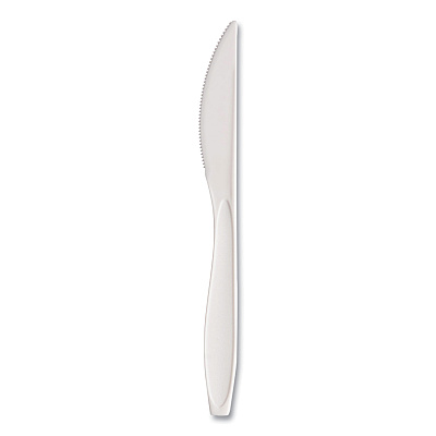 Solo Reliance Mediumweight Cutlery, Standard Size, Knife, Bulk, White, 1,000/Carton (SCCRSWK)