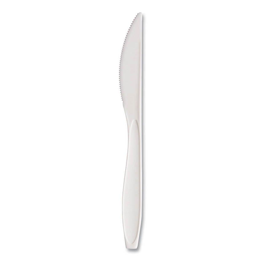 Solo Reliance Mediumweight Cutlery, Standard Size, Knife, Bulk, White, 1,000/Carton (SCCRSWK)