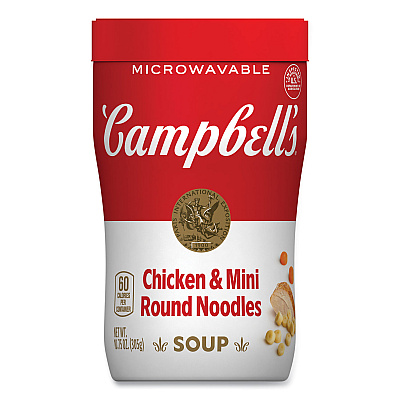 Campbells Soup On The Go Chicken with Mini Noodles, 10.75 oz Cup, 8/Carton (GRR35100007)