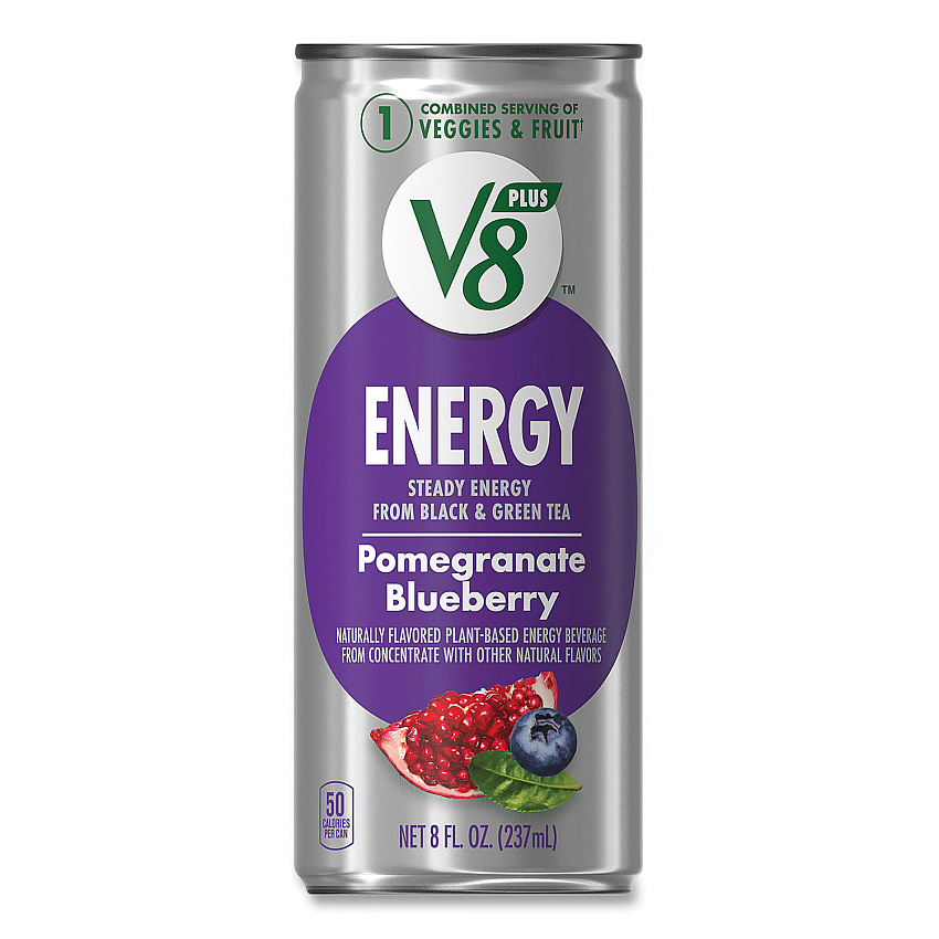 Campbells +ENERGY, Pomegranate Blueberry, 8 oz Can, 24/Carton (GRR35100014)