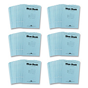 Roaring Spring Examination Blue Book, Wide/Legal Rule, Blue Cover, (12) 11 x 8.5 Sheets, 300/Carton (ROA77519CS)