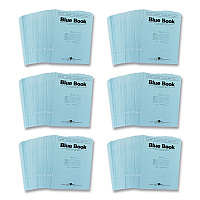 Roaring Spring Examination Blue Book, Wide/Legal Rule, Blue Cover, (12) 11 x 8.5 Sheets, 300/Carton (ROA77519CS)