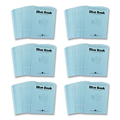 Roaring Spring Examination Blue Book, Wide/Legal Rule, Blue Cover, (12) 11 x 8.5 Sheets, 300/Carton (ROA77519CS)