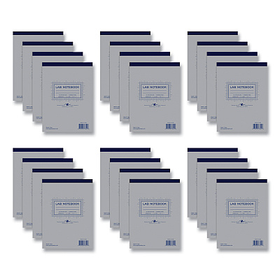 Roaring Spring Lab and Science Carbonless Notebook, Quad Rule (4 sq/in), Gray Cover, (100) 8.5 x 11 Sheets, 24/Carton (ROA77641CS)