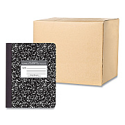 Roaring Spring Hardcover Marble Composition Book, Wide/Legal Rule, Black Marble Cover, (100) 9.75 x 7.5 Sheets, 12/Carton (ROA77231CS)